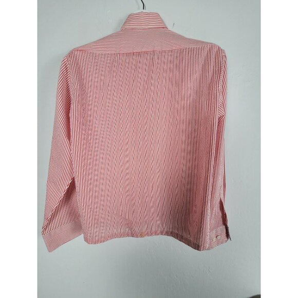 Vintage MiLi Lovecore 90s Button Up Shirt Valentines Heart Red Striped Top Small - Picture 2 of 10